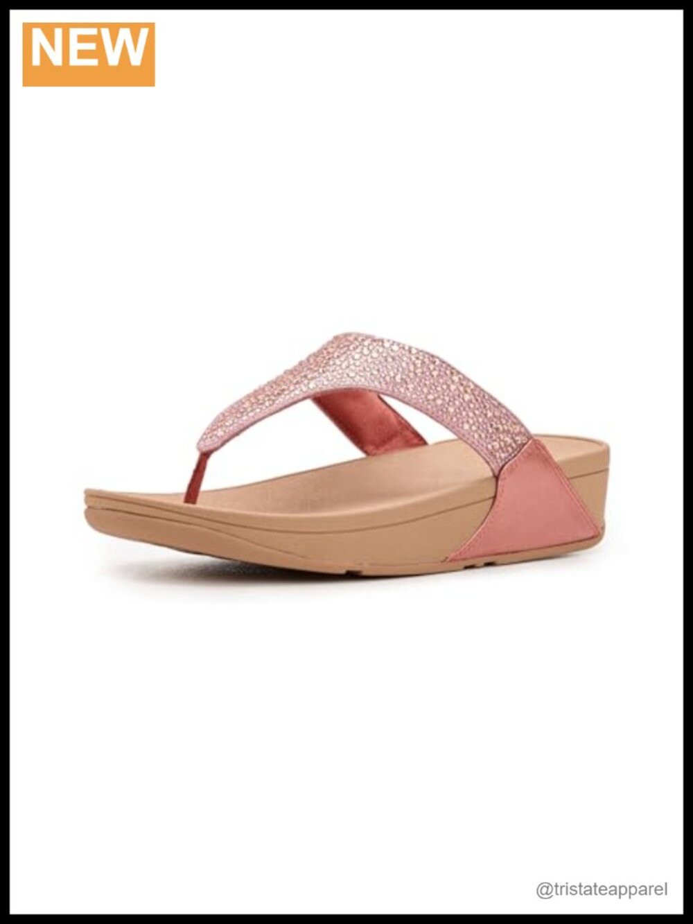 Metallic Toe-post Wedge Sandals with Crystal Embellishments